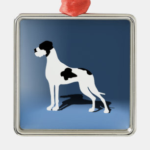 Ornamento De Metal Piebald Great Dane