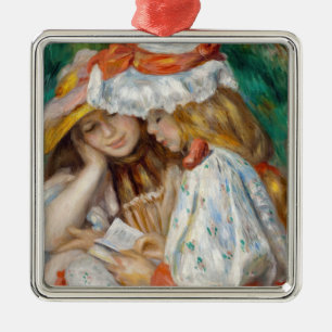 Ornamento De Metal Pierre-Auguste Renoir - Duas Meninas Lendo