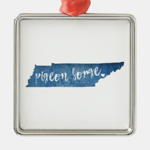 Ornamento De Metal Pigeon Forge Tennessee Wood Grain