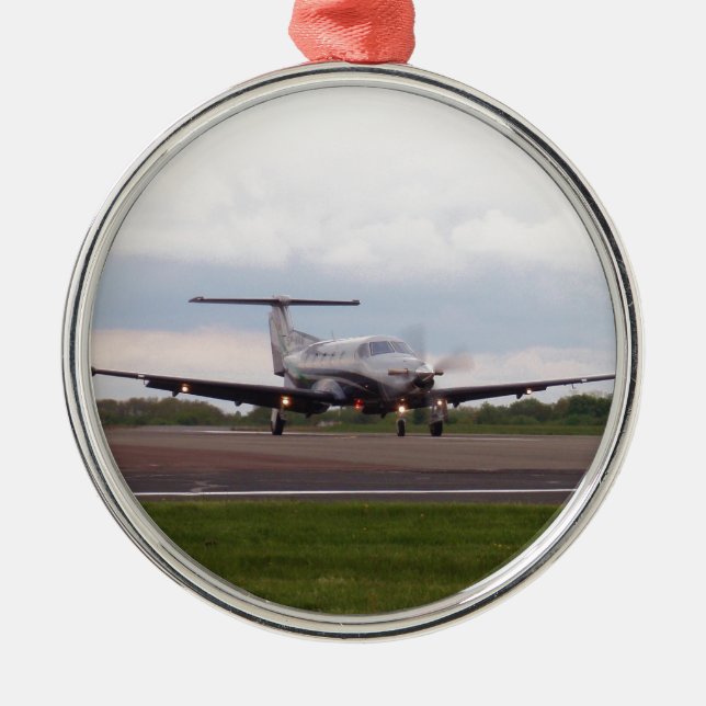Ornamento De Metal Pilatus PC 12 (Frente)