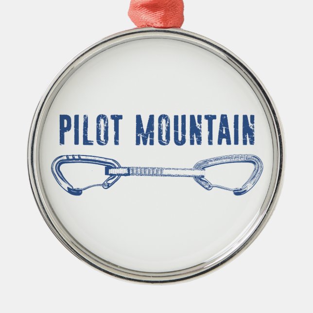 Ornamento De Metal Pilot Mountain Carolina do Norte Escalada Quickdra (Frente)