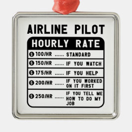 Ornamento De Metal Piloto Fundido de Tarifa Horária