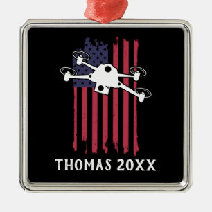 Ornamento De Metal Piloto Multirotor de Drones Personalizado