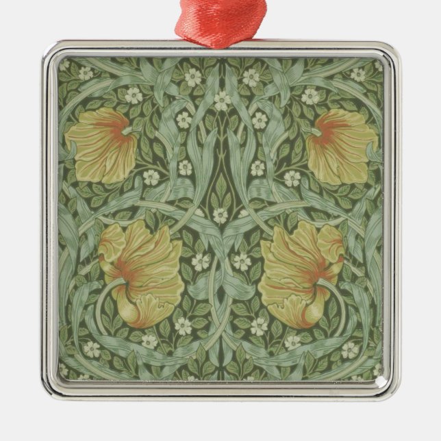 Ornamento De Metal Pimpernel Pattern (por William Morris) (Frente)