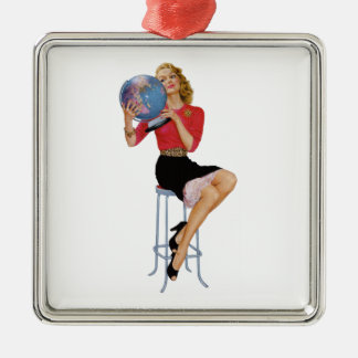 Ornamento De Metal Pin Up Girl #12 @ GarysRetroGarage