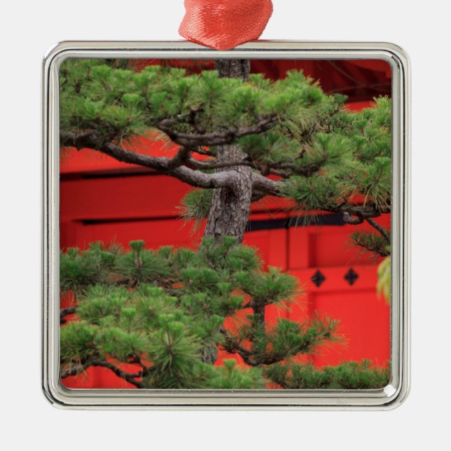 Ornamento De Metal Pinheiro Bonsai (Frente)