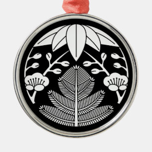 Ornamento De Metal Pinheiro,folhas de bambu,ume