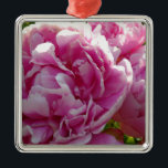 Ornamento De Metal Pink Peony | jardim floral caseiro<br><div class="desc">Romântico,  elegante,  gracioso,  clássico jardim de peônias cor-de-rosa - foto floral de H Cooper</div>