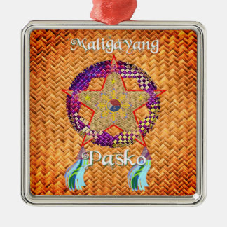 Ornamento De Metal Pinoy Christmas Parol Banig Lanterna