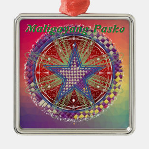 Ornamento De Metal Pinoy Christmas Parol Lanterna