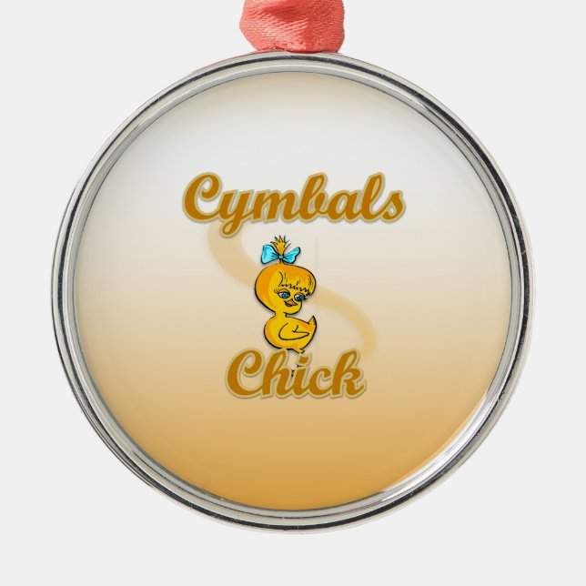 Ornamento De Metal Pintinho Cymbals (Frente)