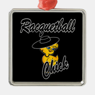 Ornamento De Metal Pintinho Racquetball 4