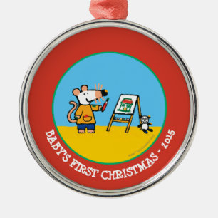 Ornamento De Metal Pintura com Maisy!