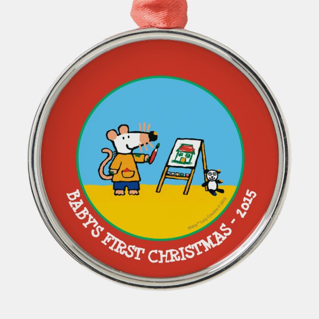 Ornamento De Metal Pintura com Maisy! (Frente)