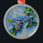 Ornamento De Metal Pintura de aquarela elegante<br><div class="desc">Pintura romântica da Aquarela de Amoras Românticas - linda aquarela impressionista inspirada por H Cooper</div>