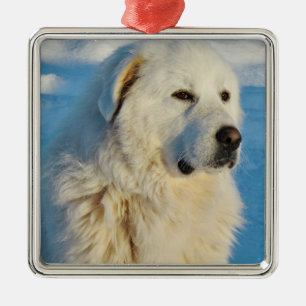 Ornamento De Metal Pirenéus Excelentes Brancos Pecuária Cão Guardião
