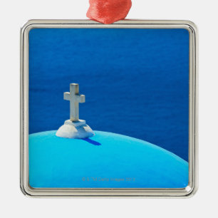 Ornamento De Metal Piscina, ilhas de Cyclades, Santorini, Oia, igreja