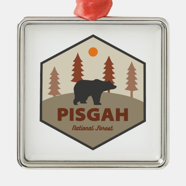 Ornamento De Metal Pisgah National Forest Bear (Frente)