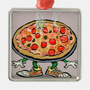 Ornamento De Metal Pizza