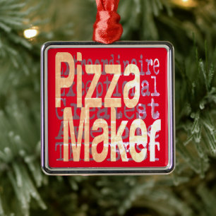 Ornamento De Metal Pizza Maker Extraordinaire