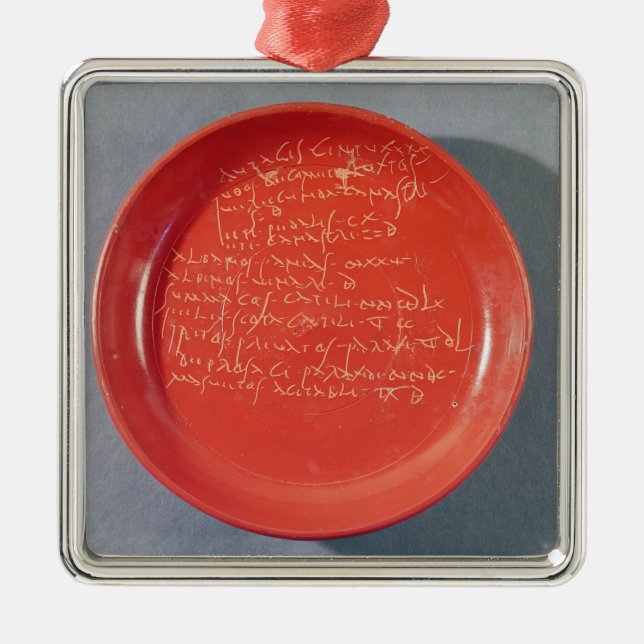 Ornamento De Metal Placa com texto celta, ø-ò século (Frente)