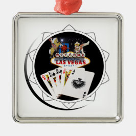 Ornamento De Metal Placa de Boas-Vindas Ficha de Poker Preta