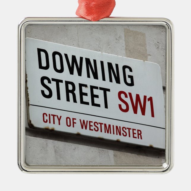 Ornamento De Metal Placa de Downing Street (Frente)