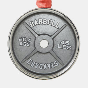 Ornamento De Metal Placa do Barbell
