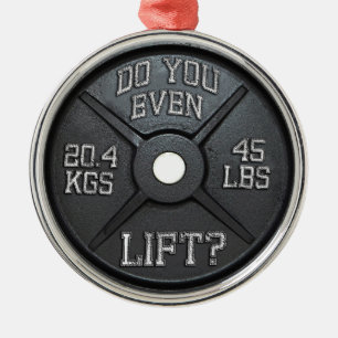Ornamento De Metal Placa do Barbell - você levanta mesmo?