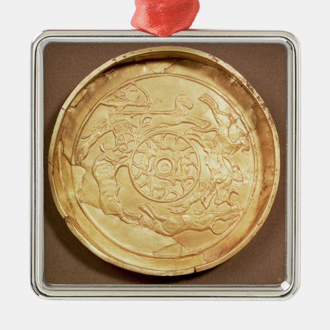 Ornamento De Metal Placa (ouro) (Frente)