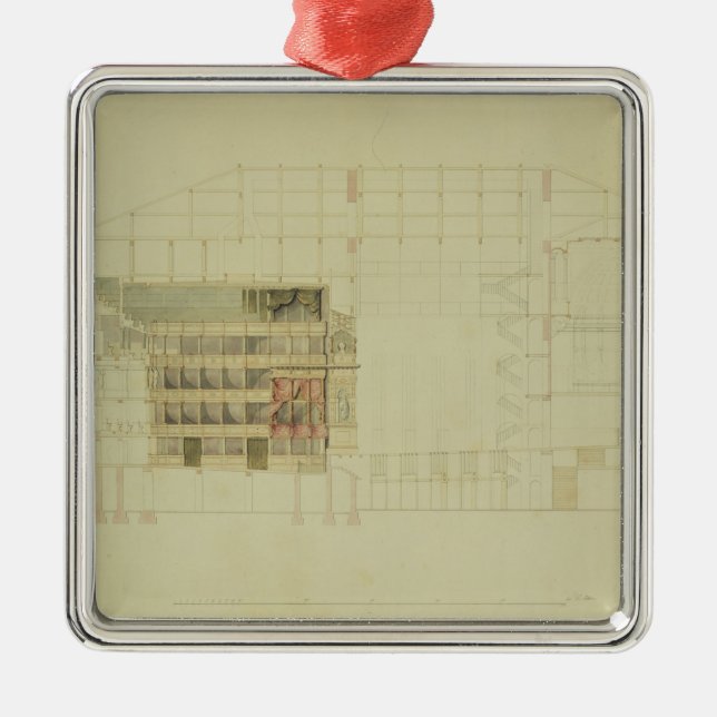 Ornamento De Metal Planeie para o teatro real de Dresden, c.1838 (Frente)