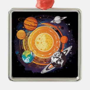 Ornamento De Metal Planetas