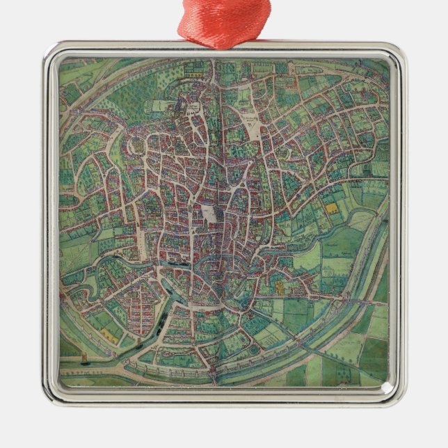 Ornamento De Metal Plano de cidade de Bruxelas, 'do Terra de (Frente)