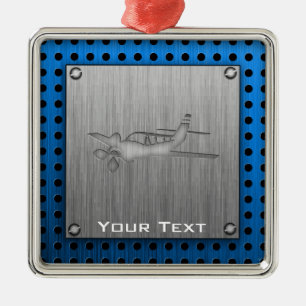 Ornamento De Metal Plano de visão de metal escovado