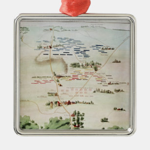 Ornamento De Metal Plano e ideia da batalha de Waterloo