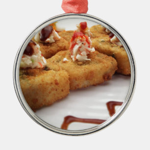 Ornamento De Metal Plato de Rolinho de Sushi Comida Japonesa Asiática