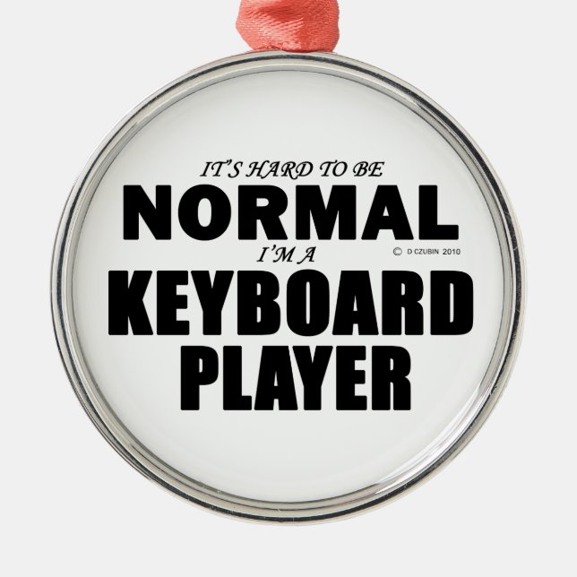 Ornamento De Metal Player de teclado normal (Frente)