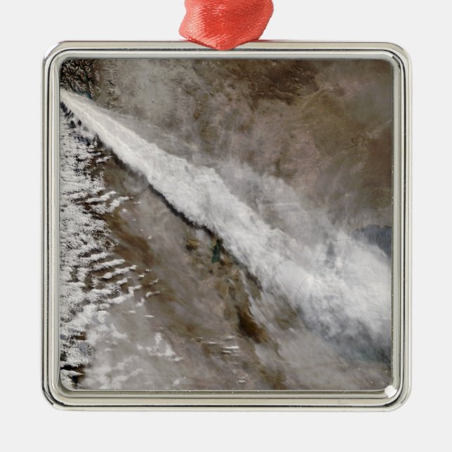 Ornamento De Metal Pluma da erupção do vulcão Chaiten, Chile (Frente)