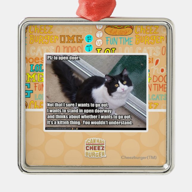 Ornamento De Metal PLZ ao estar aberto (Frente)