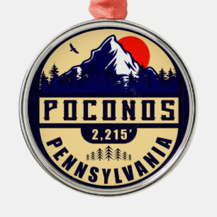 Ornamento De Metal Poconos Retro Pensilvânia Mounties