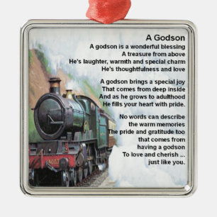 Ornamento De Metal Poema     do Godson do trem