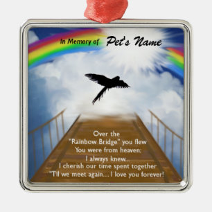 Ornamento De Metal Poema memorável da ponte do arco-íris para