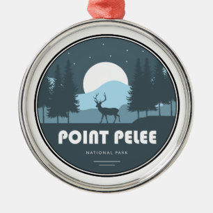 Ornamento De Metal Point Pelee National Park Deer
