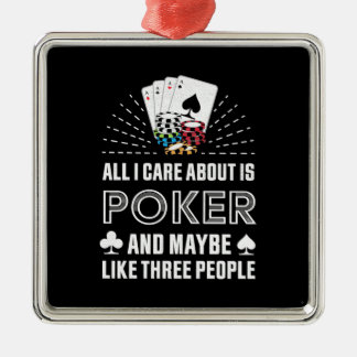 Ornamento De Metal Poker Lover | Só Me Preocupo Com O Poker