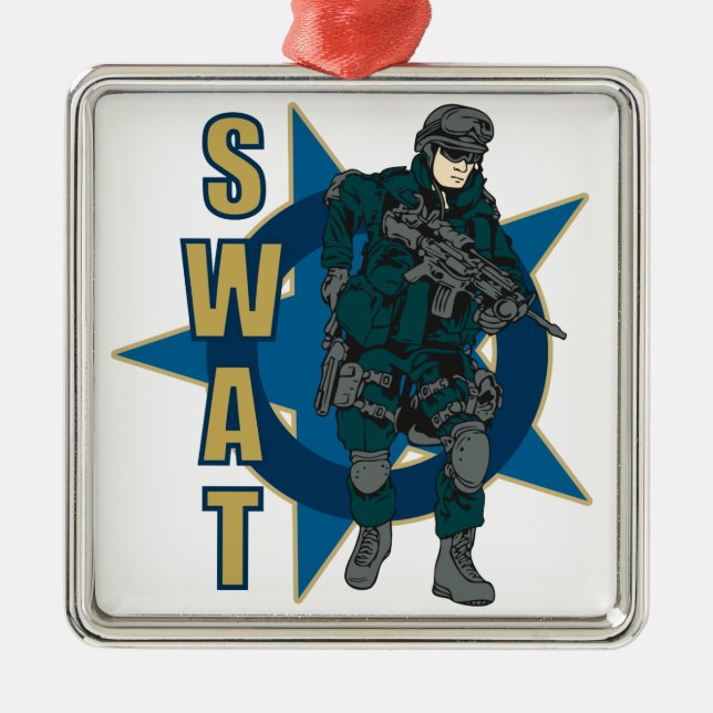 Ornamento De Metal Polícia da SWAT (Frente)