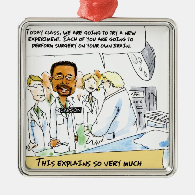Ornamento De Metal Política: É Necessário Cirurgia Cerebral? (Frente)