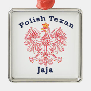 Ornamento De Metal Polonês Texan Eagle Jaja