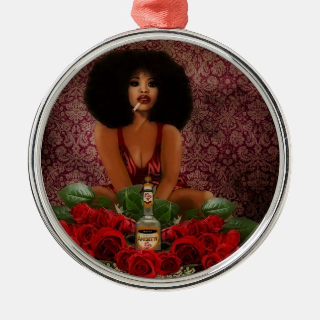 Ornamento De Metal Pomba Gira (Frente)