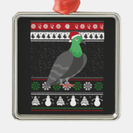 Ornamento De Metal Pombo - Pombo de Natal - Natal Feio