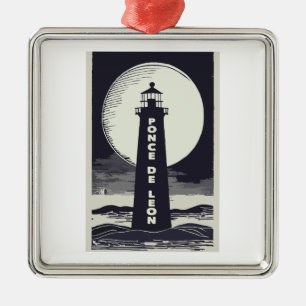 Ornamento De Metal Ponce De Leon Lighthouse Moon